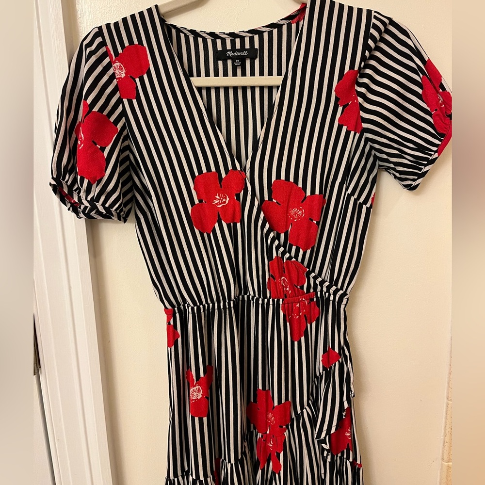 Madewell striped mini dress